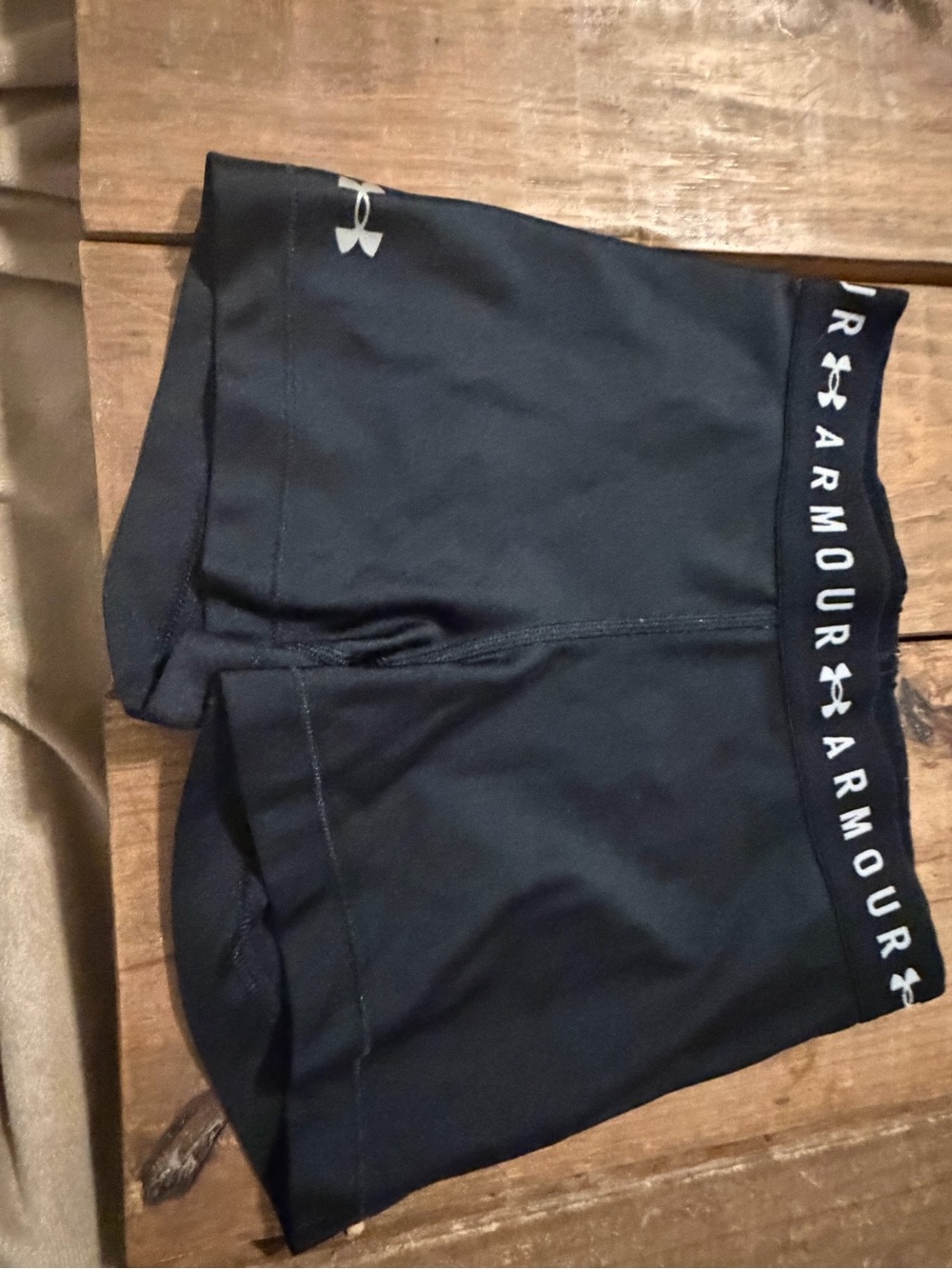 Under Armour Black Women's Athletic Shorts with Logo Waistband